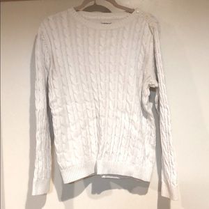 Button accent sweater